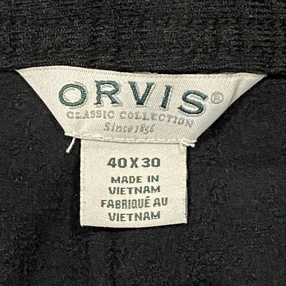 Orvis Fleece Lined Tech Pants Mens 40 x 30 Black Water Repellent Insulated - Picture 7 of 13